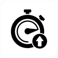 Up Time and time icon concept vector