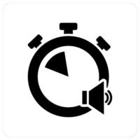 Speaker Time and time icon concept vector