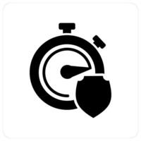 Time Security and time icon concept vector