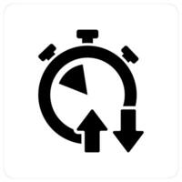 Synchronize Time and time icon concept vector