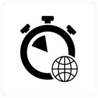 Global Time and time icon concept vector