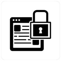 Webpage Security and security icon concept vector