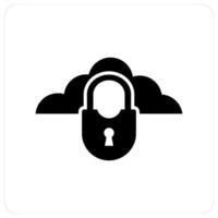 Cloud Security and security icon concept vector