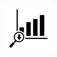 Search Analytics and graph icon concept vector