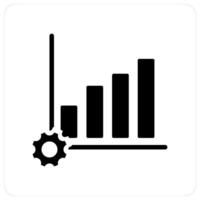 Graph Settings and graph icon concept vector