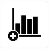 Add Graph and graph icon concept vector