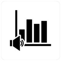 Speaker Graph and graph icon concept vector