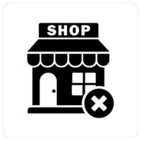 Remove Store and shop icon concept vector