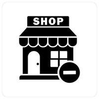 Remove Store and shop icon concept vector