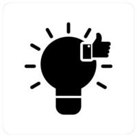 Like Idea and approve icon concept vector