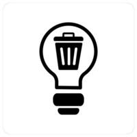 Recycle Idea and trash icon concept vector