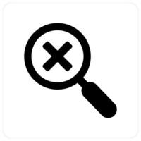 Wrong Search and serach icon concept vector