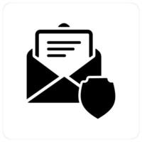 Message Security and safety icon concept vector