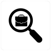 Search Portfolio and briefcase icon concept vector