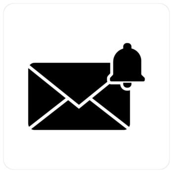 mensaje notificación y notificación icono concepto vector