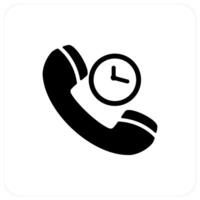 Call Time and calling icon concept vector