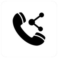 Share Call and calling icon concept vector