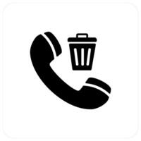 Delete Call and calling icon concept vector