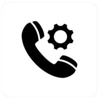Call Settings and calling icon concept vector
