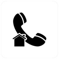 Home Call and calling icon concept vector