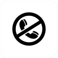 Call Prohibited and calling icon concept vector