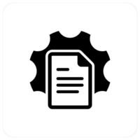 Page Settings and settings icon concept vector