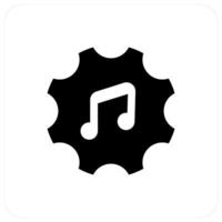 Music Setting and music icon concept vector