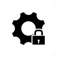 Setting Protection and security icon concept vector