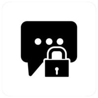 Message Protection and security icon concept vector