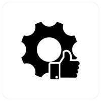 Like Settings and like icon concept vector