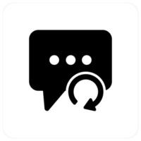 Refresh Message and update icon concept vector