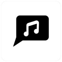 Music Message and music icon concept vector