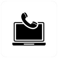 Online Contacts and call icon concept vector