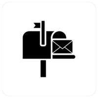 Post Card and mail icon concept vector