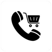 Shopping Call and calling icon concept vector