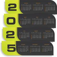 2025 New Calendar Design Template vector