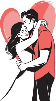 T-shirt Warmth and Tenderness, A Red-Hued Love Sketch.
