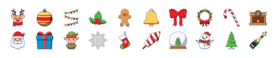Christmas and New Year Cartoon Illustrations as a Design Element for Infographics, Books, Banners vector