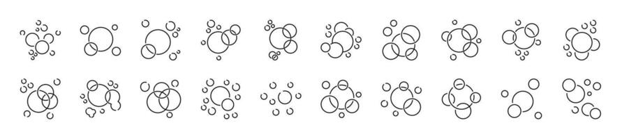 Foam Minimalistic Editable Strokes. Simple Illustrations for web sites, apps, design, banners and other purposes vector