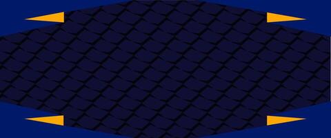 A blue and yellow hexagon pattern with a black background vector