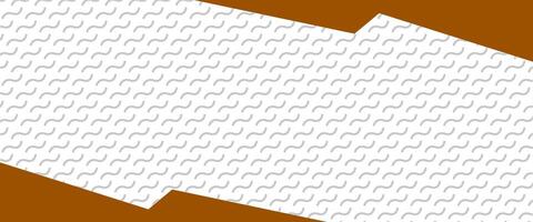 A white and brown background with a white arrow vector