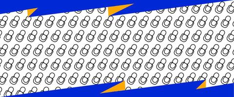 A blue and white background with a blue and orange triangle pattern vector