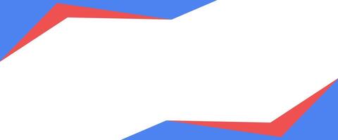 A red and blue rectangle with a white background vector