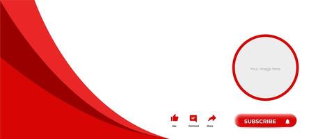 A red and white screen with a button and a red arrow vector