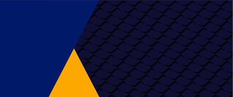 A blue and yellow background with a yellow triangle vector