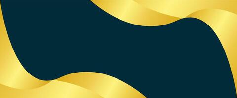 A black and gold background with a curved wave vector