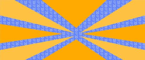 A blue and orange pattern with a starburst design vector