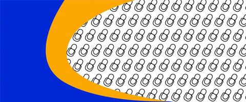 A blue and orange background with a white and orange circle vector