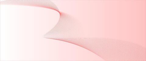 Abstract pink background with wavy lines vector