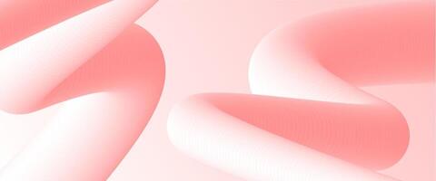 Abstract pink background with curved lines vector